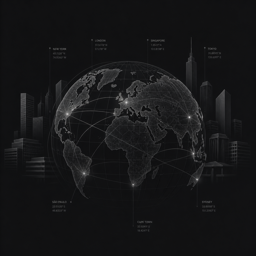 Global supply chain network connecting Europe and Asia